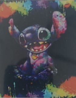 HI STONE 5D - PEINTURES À DIAMANTS  - STITCH FOND NOIR (DIAMOND DOTZ)